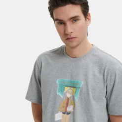 Baracuta Slowboy Colourman T-Shirt Grey Melange