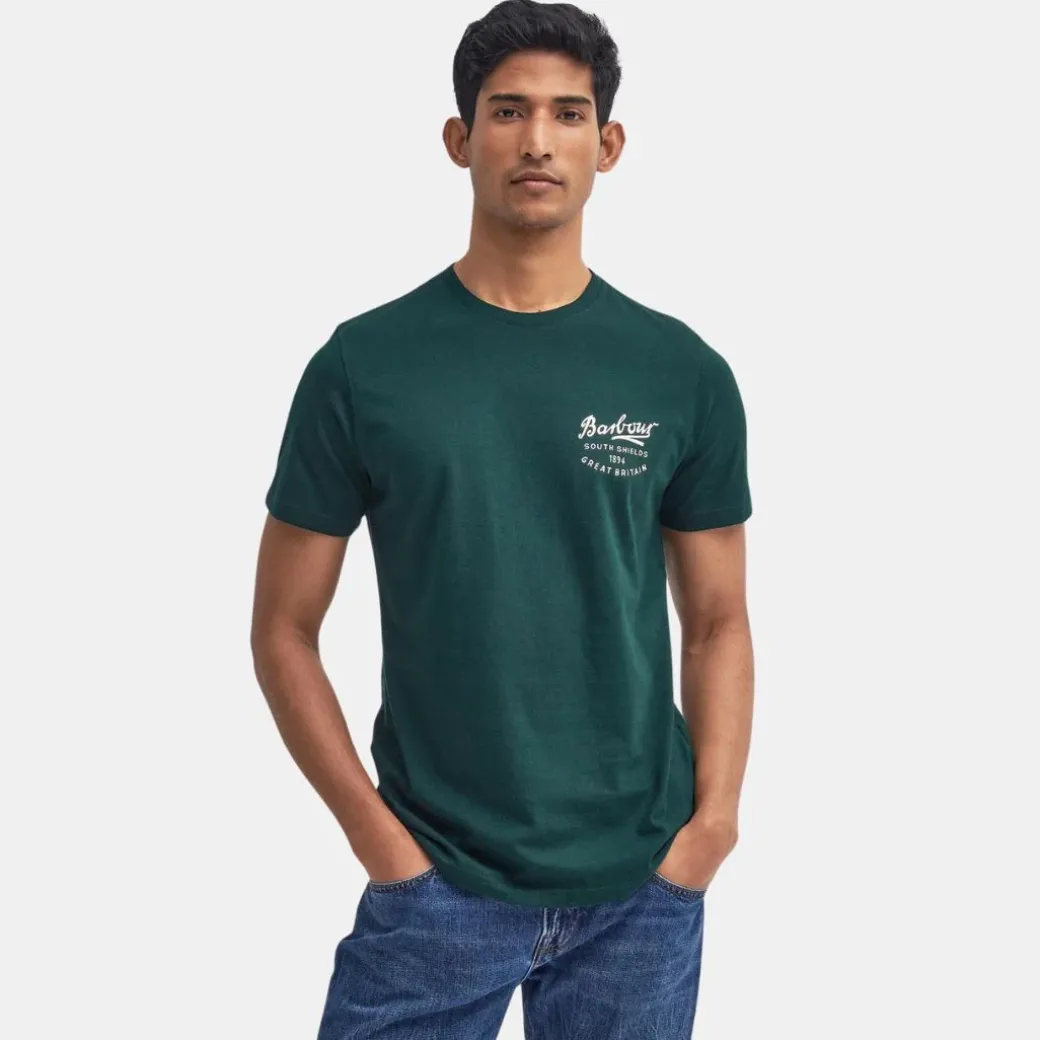 Barbour Script Graphic T-Shirt Seaweed