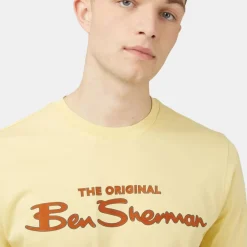 Ben Sherman Logo T-Shirt Regular Fit Lemon