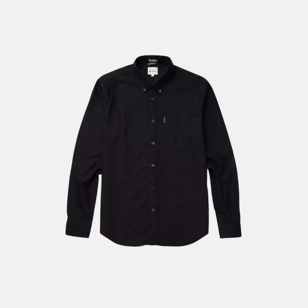 Ben Sherman Organic Oxford Long Sleeve Shirt Black