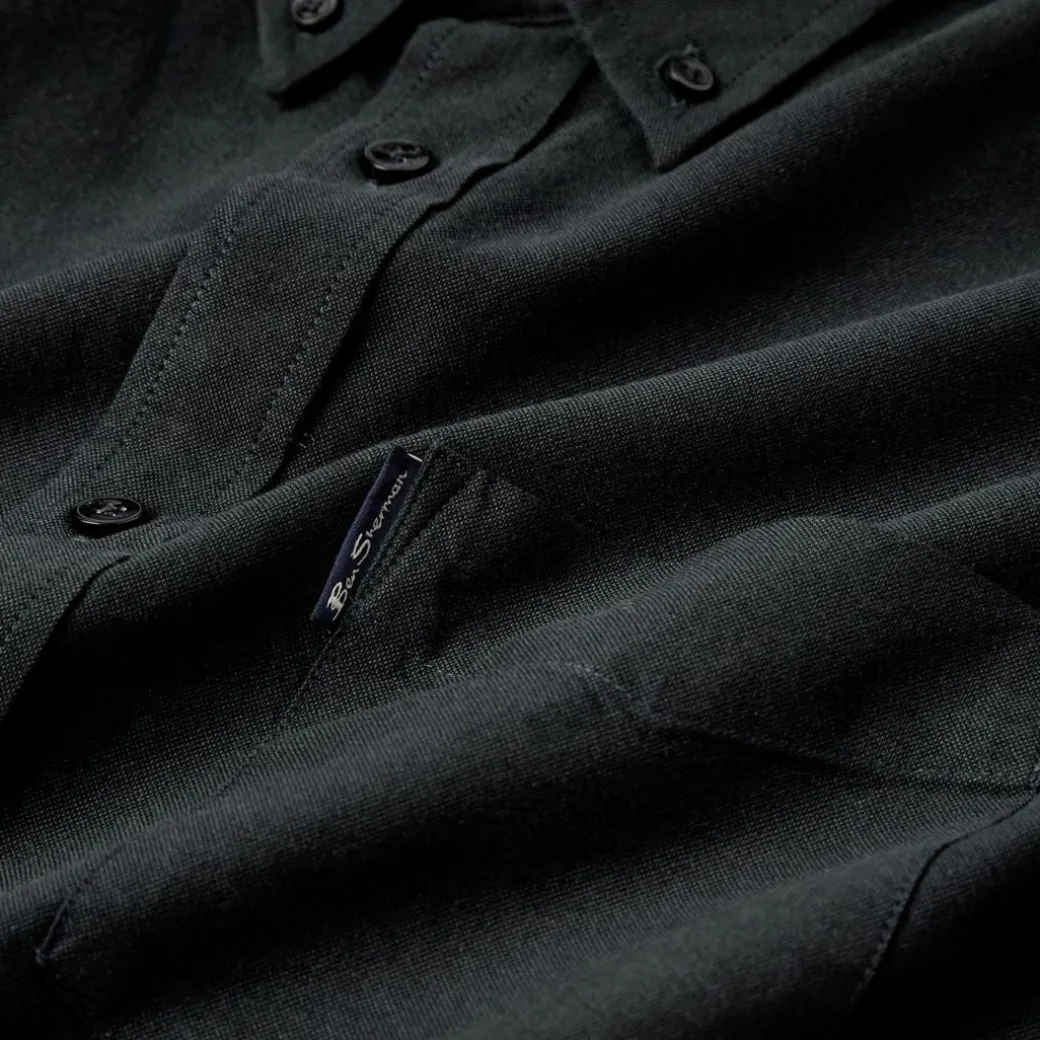 Ben Sherman Organic Oxford Long Sleeve Shirt Black
