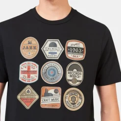 Ben Sherman T-Shirt Beer Mat Tee Black