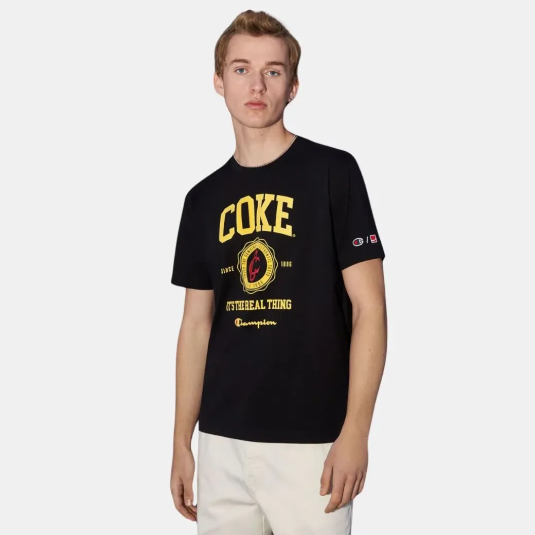 Champion x Coca Cola Crew Tee Logo T-Shirt KK001 Black
