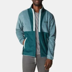 Columbia Men's Back Bowl Full Zip Fleece Jacket Metal Night Wave