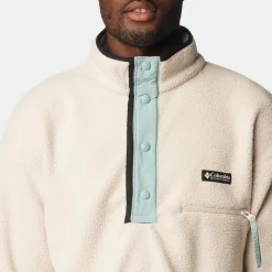 Columbia Men's Helvetia Half Snap Fleece Sweatshirt Dark Stone