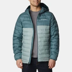 Columbia Men's Powder Lite Hooded Jacket Niagara Metal