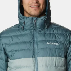 Columbia Men's Powder Lite Hooded Jacket Niagara Metal