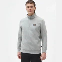 Dickies Oakport Quarter Zip Grey Melange