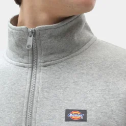 Dickies Oakport Quarter Zip Grey Melange