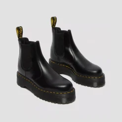 Dr. Martens 2976 Women's Quad Polished Smooth Black
