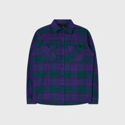 Edwin Millenium Shirt Ls Green Purple