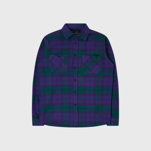 Edwin Millenium Shirt Ls Green Purple