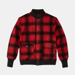 Filson CCC Wool Boomber Jacket Red/Black Plaid