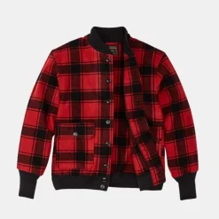 Filson CCC Wool Boomber Jacket Red/Black Plaid