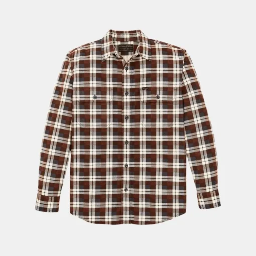 Filson Field Flannel Shirt Brown Grey Plaid