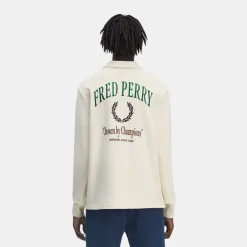 Fred Perry Collared Sweatshirt Ecru