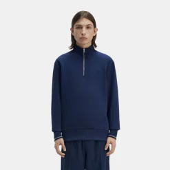 Fred Perry Half Zip Sweatshirt Tennis Blue
