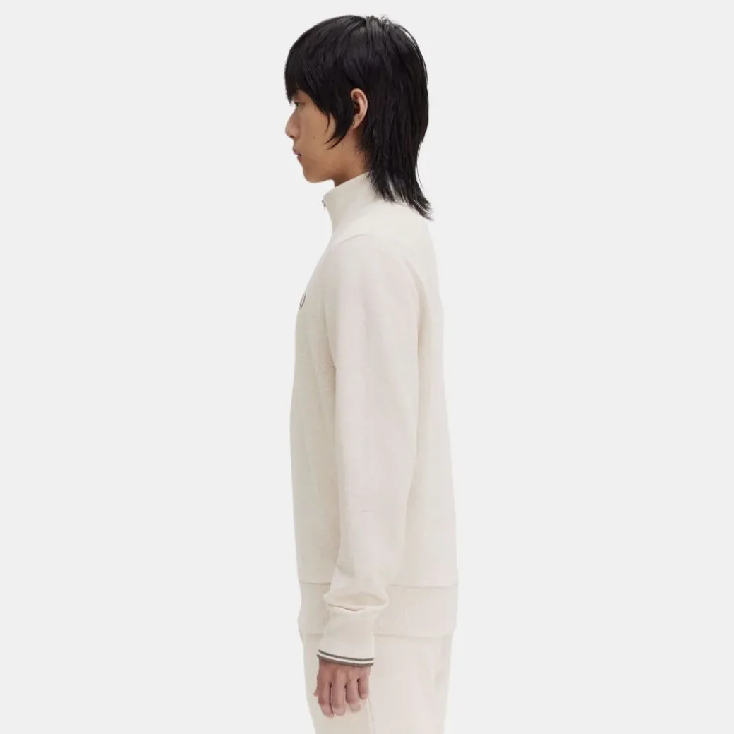 Fred Perry Half Zip Sweatshirt Porridge Marl