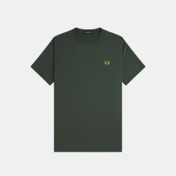Fred Perry Ringer T-Shirt Court Green