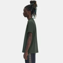 Fred Perry Ringer T-Shirt Court Green