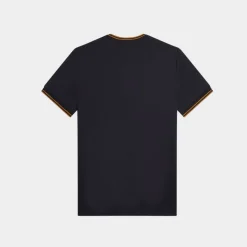 Fred Perry T-Shirt Twin Tipped Navy Dark Caramel