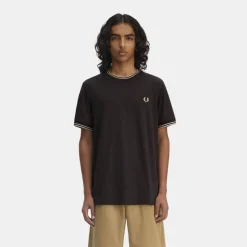 Fred Perry T-Shirt Twin Tipped Anchor Grey Oatmeal