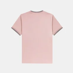 Fred Perry T-Shirt Twin Tipped Dusty Rose Pink Black