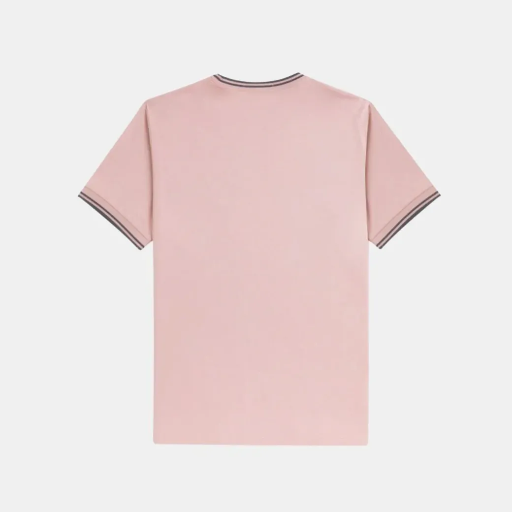 Fred Perry T-Shirt Twin Tipped Dusty Rose Pink Black