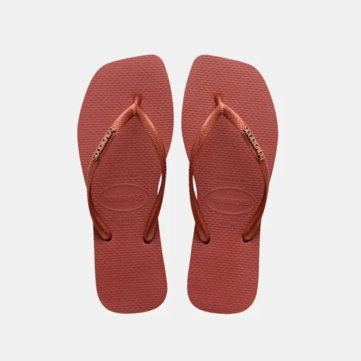 Havaianas Square Logo Metallic Women's Mahogany