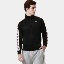 Kappa 222 Banda Anniston Slim Jacket Black Antique Red