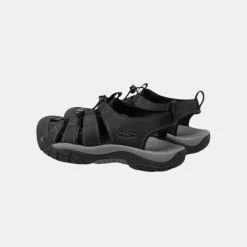 Keen Men's Newport Leather Sandal Black/Steel Grey