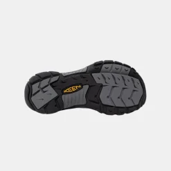 Keen Men's Newport Leather Sandal Black/Steel Grey