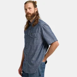 Lee 101 Short Sleeve Worker Shirt Rinse Chambray