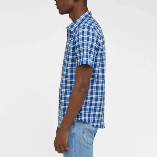 Lee Short Sleeve Button Down Shirt in Anthem Blue