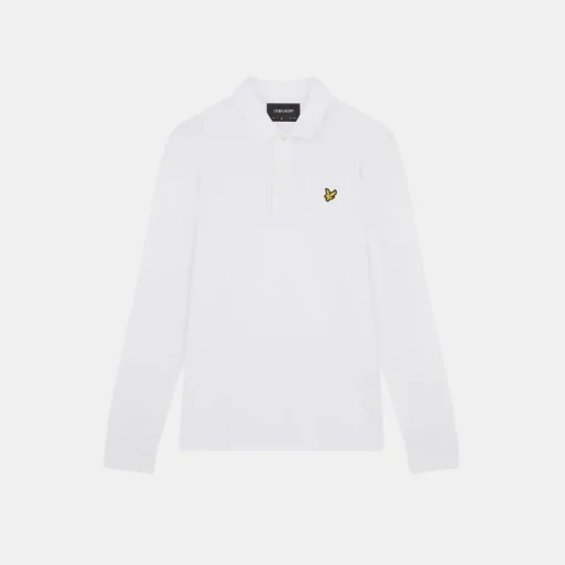 Lyle & Scott Long Sleeve Polo Shirt White