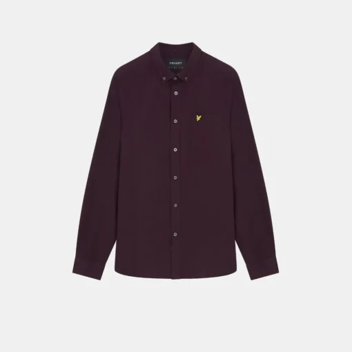 Lyle & Scott Regular Fit Light Weight Oxford Shirt Glenshee Plum