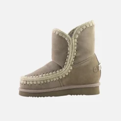 Mou Eskimo Inner Wedge Short Big Letter Metallic Logo Elephant Grey