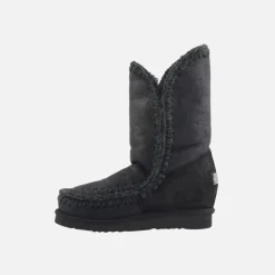 Mou Eskimo Inner Wedge Tall Cracked Black