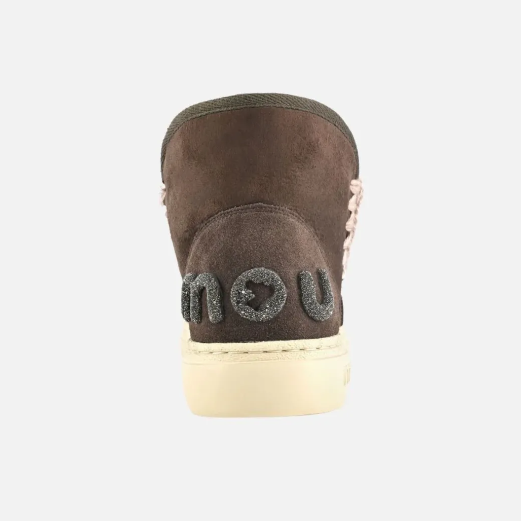 Mou Eskimo Sneaker Bold Glitter Logo Mocha