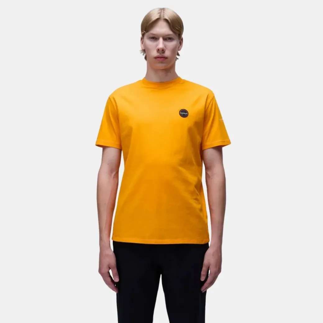 Napapijri Badge Short Sleeve T-Shirt Yellow