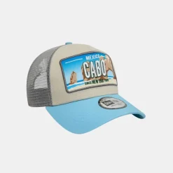 New Era Cabo License Plate 9FORTY A-Frame Trucker Beige