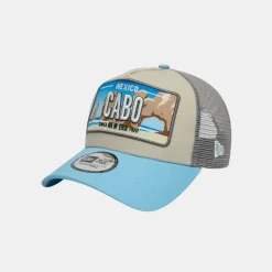 New Era Cabo License Plate 9FORTY A-Frame Trucker Beige