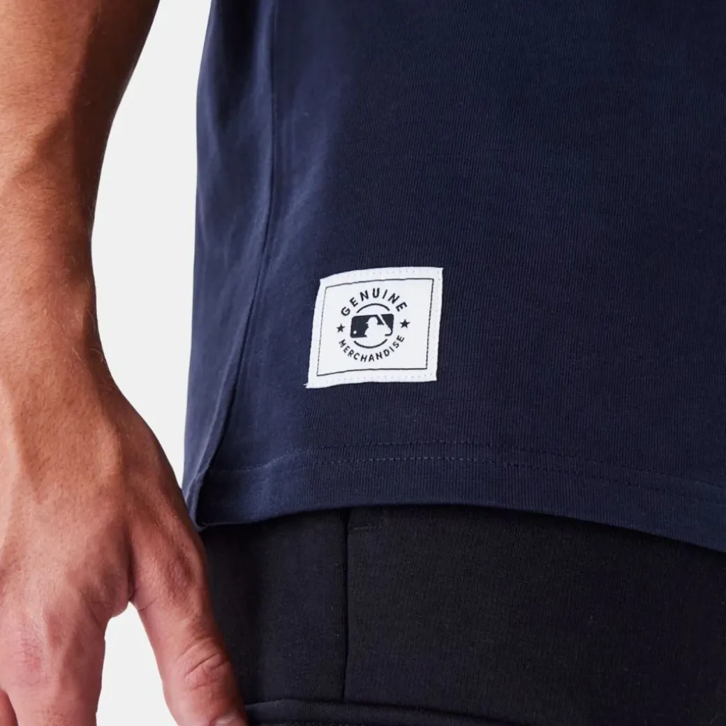 New Era New York Yankees MLB Rib Infill Navy Oversized T-Shirt