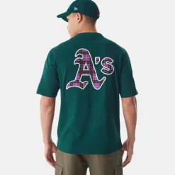 New Era Oakland Athletics MLB Tartan Infill Green Oversized T-Shirt