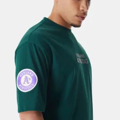New Era Oakland Athletics MLB Tartan Infill Green Oversized T-Shirt