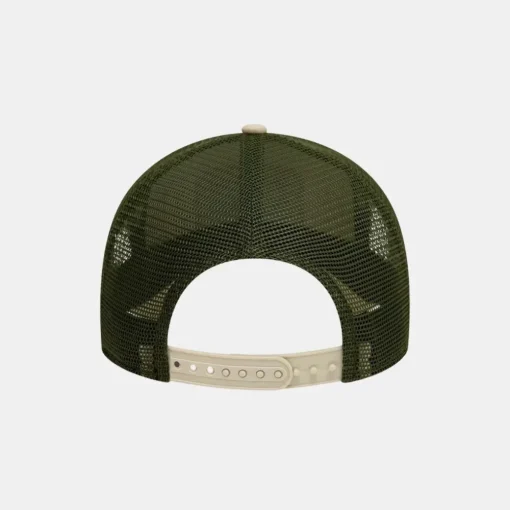 New Era Patch 9FORTY A-Frame Trucker Beige