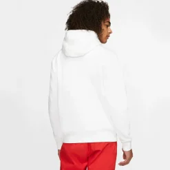 Nike Hoodie Sport Wear Club Fleece White