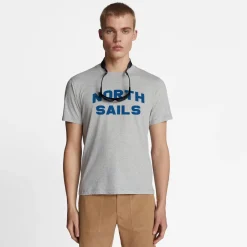 North Sails SS T-Shirt W/Graphic - Grey Melange