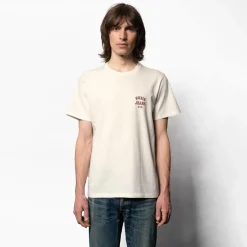 Nudie Jeans Co Roy Logo Tee Off White