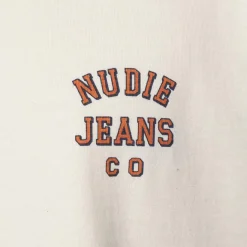 Nudie Jeans Co Roy Logo Tee Off White